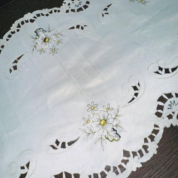Embroidery Table Runner Farmhouse Country Chicken 54 x 15 in - Picture 3 of 7